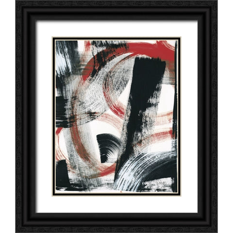 LPs in 33 II Red Black Ornate Wood Framed Art Print with Double Matting by Schlabach, Sue