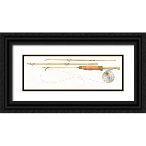 Gone Fishin XIII Black Ornate Wood Framed Art Print with Double Matting by Wild Apple Portfolio