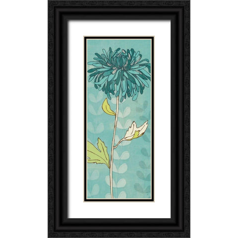 Sarahs Garden in Blue I Black Ornate Wood Framed Art Print with Double Matting by Adams, Sarah