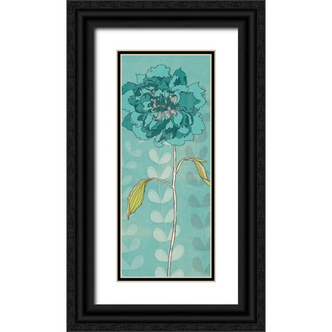 Sarahs Garden in Blue II Black Ornate Wood Framed Art Print with Double Matting by Adams, Sarah