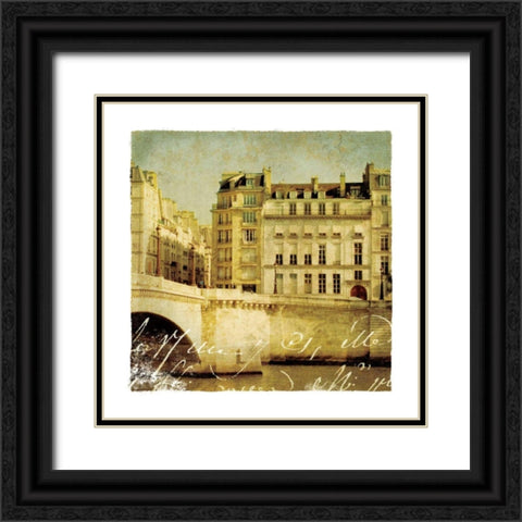 Golden Age of Paris III Black Ornate Wood Framed Art Print with Double Matting by Wild Apple Portfolio