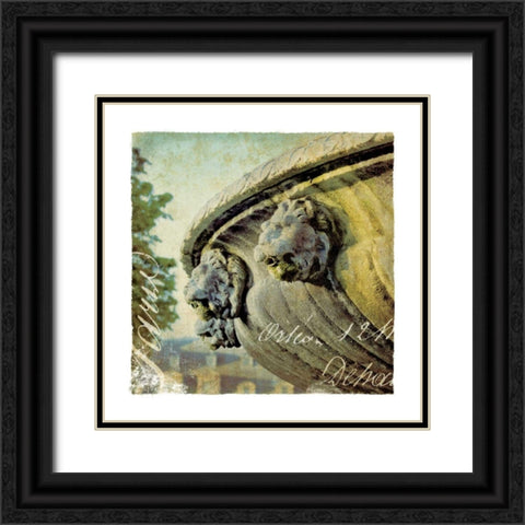 Golden Age of Paris VI Black Ornate Wood Framed Art Print with Double Matting by Wild Apple Portfolio