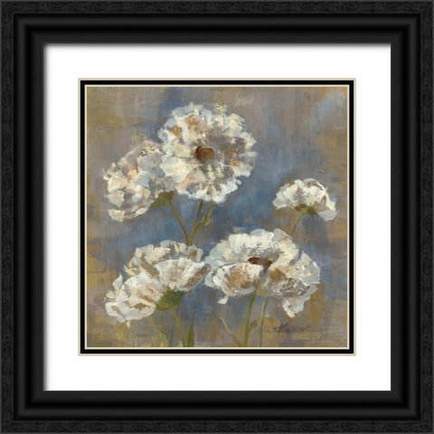 Flowers in Morning Dew I Black Ornate Wood Framed Art Print with Double Matting by Vassileva, Silvia