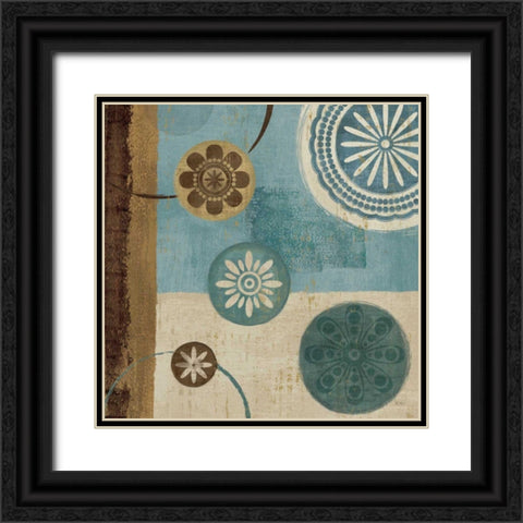 New Generation Blue II Black Ornate Wood Framed Art Print with Double Matting by Charron, Veronique
