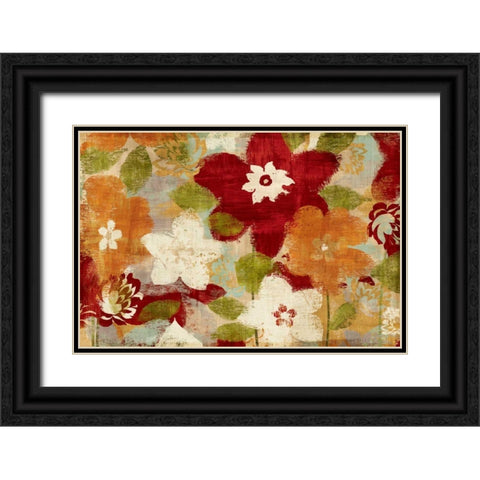 Modern Bloom Black Ornate Wood Framed Art Print with Double Matting by Wild Apple Portfolio