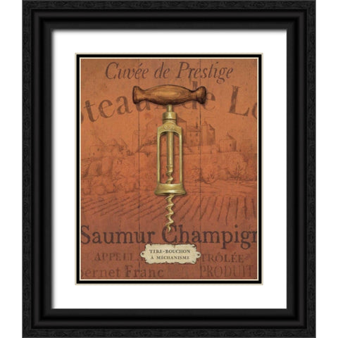 Antique Corkscrew II Red Black Ornate Wood Framed Art Print with Double Matting by Brissonnet, Daphne