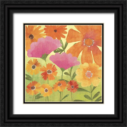 Spring Fling I Black Ornate Wood Framed Art Print with Double Matting by Charron, Veronique