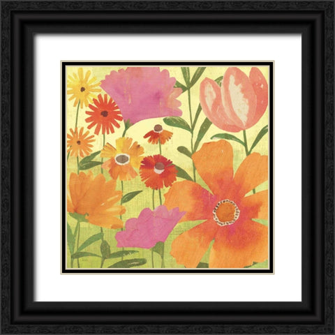 Spring Fling II Black Ornate Wood Framed Art Print with Double Matting by Charron, Veronique