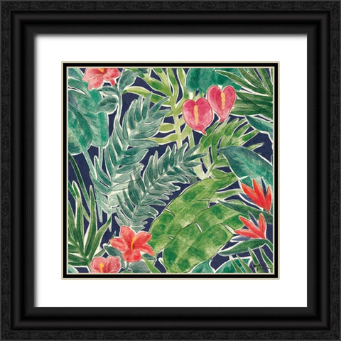 Jungle Vibes Step 02D Black Ornate Wood Framed Art Print with Double Matting by Penner, Janelle