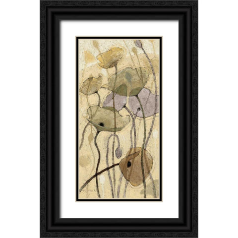 Fluidity I Black Ornate Wood Framed Art Print with Double Matting by Novak, Shirley
