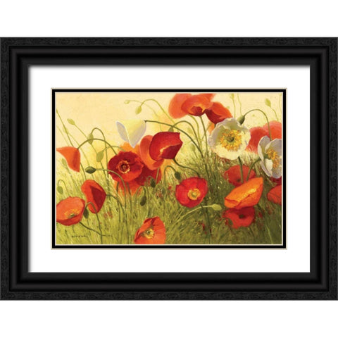 Havin a Heat Wave - Wag Black Ornate Wood Framed Art Print with Double Matting by Novak, Shirley