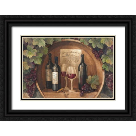 At the Winery - Wag Black Ornate Wood Framed Art Print with Double Matting by Hristova, Albena