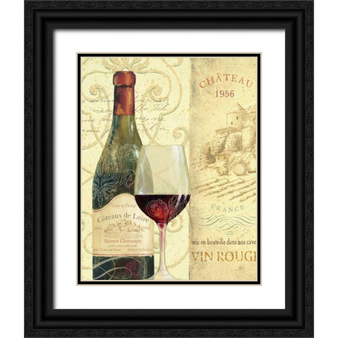 Wine Passion II Black Ornate Wood Framed Art Print with Double Matting by Brissonnet, Daphne