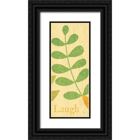 Nature Trio - Laugh Black Ornate Wood Framed Art Print with Double Matting by Charron, Veronique
