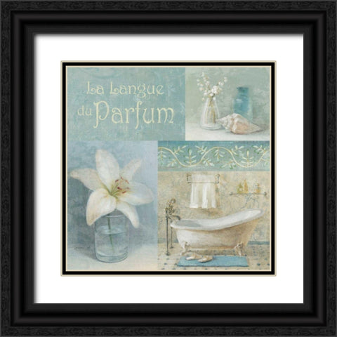 Parfum I Black Ornate Wood Framed Art Print with Double Matting by Nai, Danhui