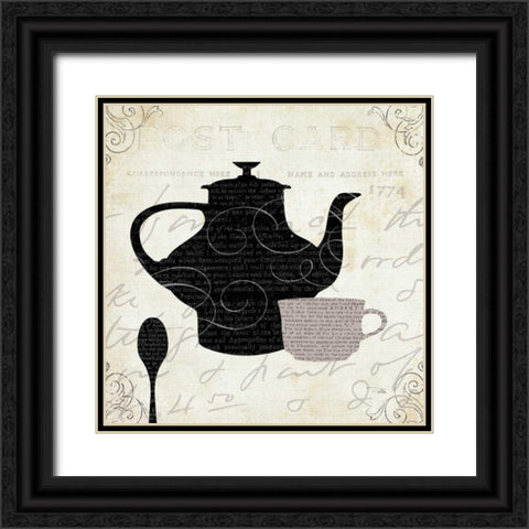 Cream and Sugar I Black Ornate Wood Framed Art Print with Double Matting by Pela