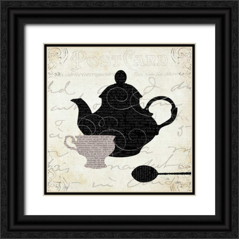 Cream and Sugar II Black Ornate Wood Framed Art Print with Double Matting by Pela