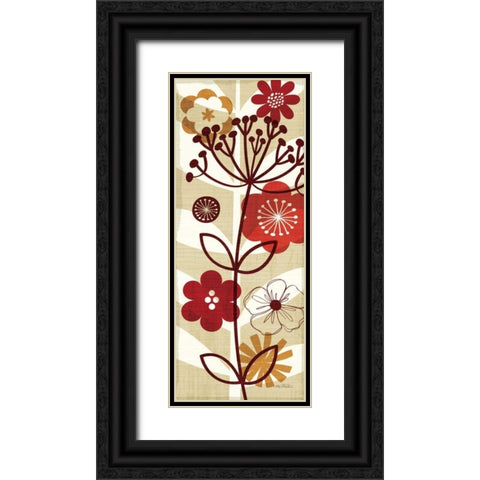 Floral Pop Panel II Black Ornate Wood Framed Art Print with Double Matting by Mullan, Michael