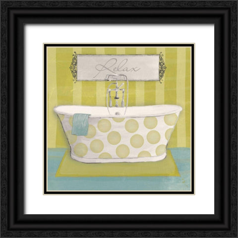 Polka Tub I Black Ornate Wood Framed Art Print with Double Matting by Adams, Sarah