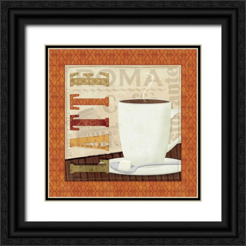 Coffee Cup IV Black Ornate Wood Framed Art Print with Double Matting by Charron, Veronique