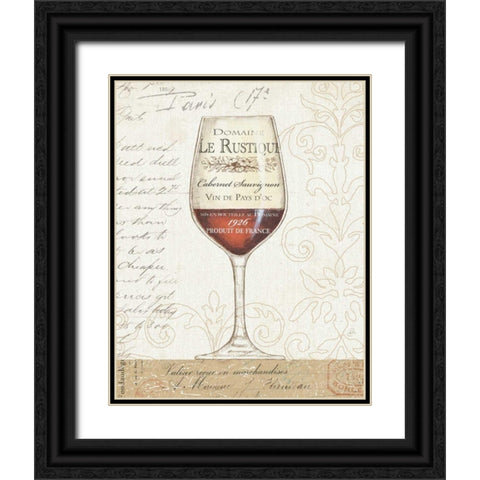 Wine By the Glass I Black Ornate Wood Framed Art Print with Double Matting by Brissonnet, Daphne