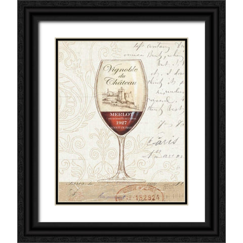 Wine by the Glass II Black Ornate Wood Framed Art Print with Double Matting by Brissonnet, Daphne