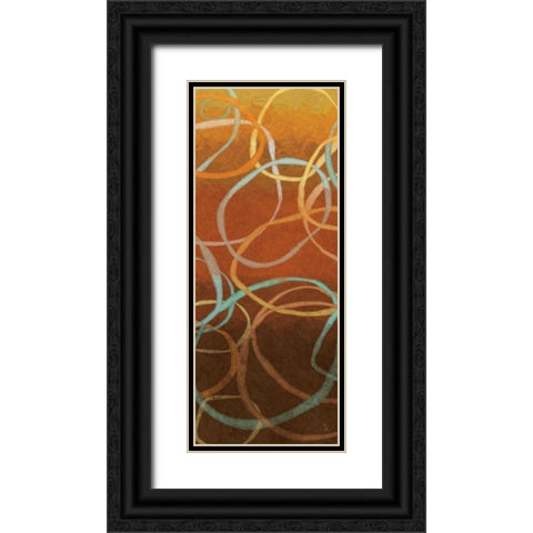 Square Dancing Circles I Black Ornate Wood Framed Art Print with Double Matting by Adams, Sarah