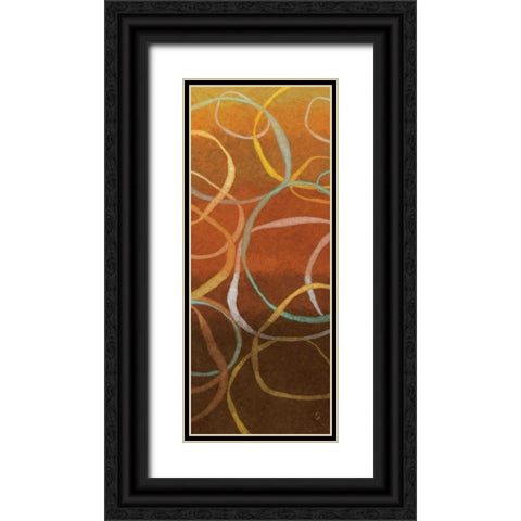 Square Dancing Circles II Black Ornate Wood Framed Art Print with Double Matting by Adams, Sarah