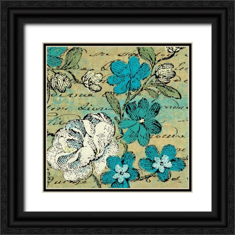 Poetique III Black Ornate Wood Framed Art Print with Double Matting by Pela