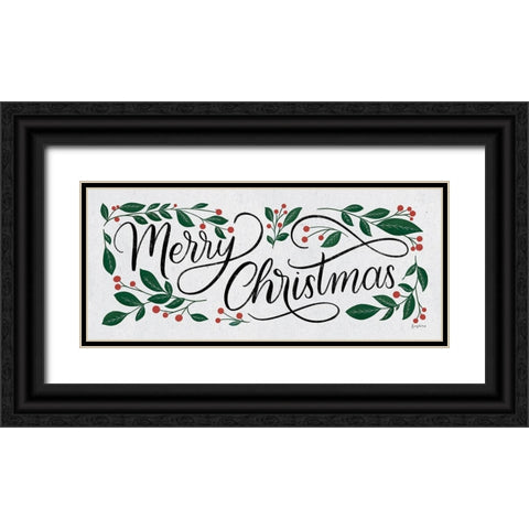 Christmas Sayings I Crop Black Ornate Wood Framed Art Print with Double Matting by Thorns, Becky