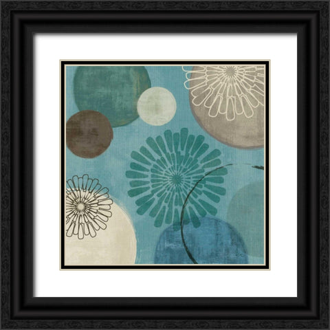 Flora Mood II Black Ornate Wood Framed Art Print with Double Matting by Charron, Veronique