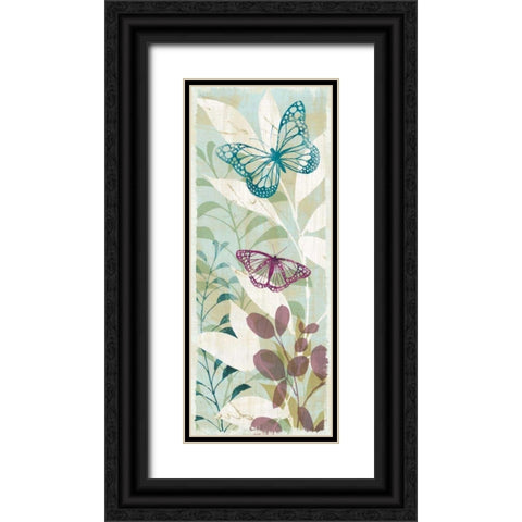 Fluttering Panel II Black Ornate Wood Framed Art Print with Double Matting by Wild Apple Portfolio
