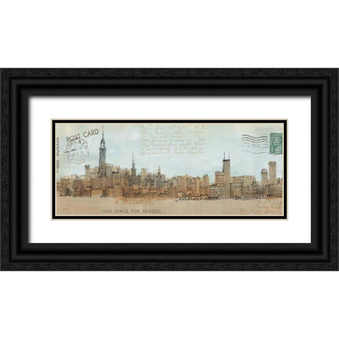 Cities III - New York Black Ornate Wood Framed Art Print with Double Matting by Tillmon, Avery