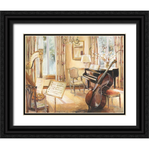 My Sons Cello Black Ornate Wood Framed Art Print with Double Matting by Hageman, Marilyn