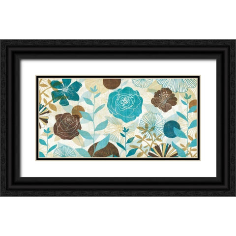 Floral Burst Black Ornate Wood Framed Art Print with Double Matting by Mullan, Michael