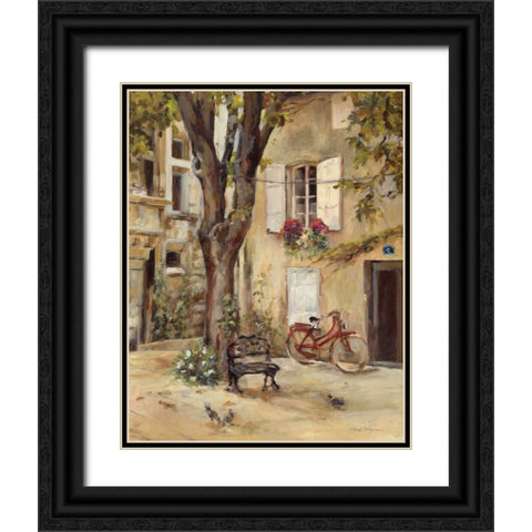 Provence Village I Black Ornate Wood Framed Art Print with Double Matting by Hageman, Marilyn