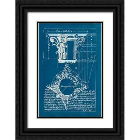 Architectural Drawings I Black Ornate Wood Framed Art Print with Double Matting by Wild Apple Portfolio