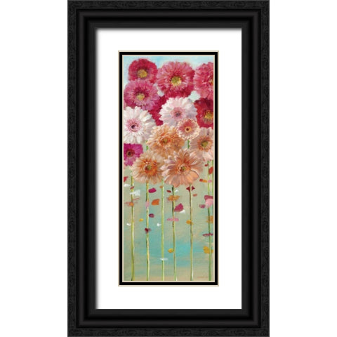 Daisies Spring I Black Ornate Wood Framed Art Print with Double Matting by Nai, Danhui