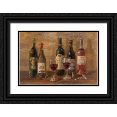 Wine Tasting Black Ornate Wood Framed Art Print with Double Matting by Nai, Danhui