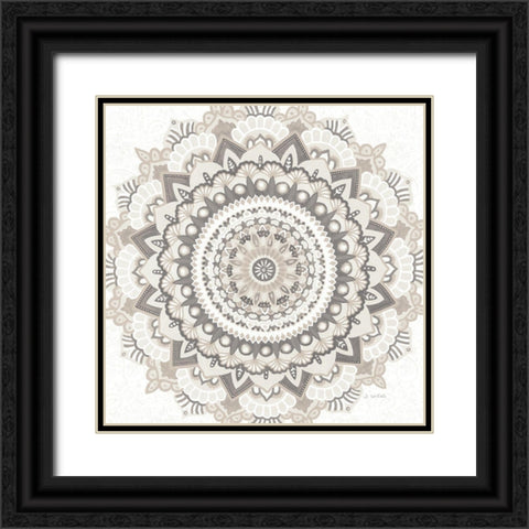 Mandala Dream Neutral Crop Black Ornate Wood Framed Art Print with Double Matting by Wiens, James