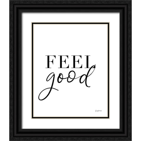 Simple Words I Black Ornate Wood Framed Art Print with Double Matting by Thorns, Becky