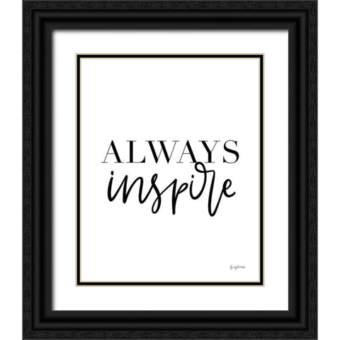 Simple Words III Black Ornate Wood Framed Art Print with Double Matting by Thorns, Becky