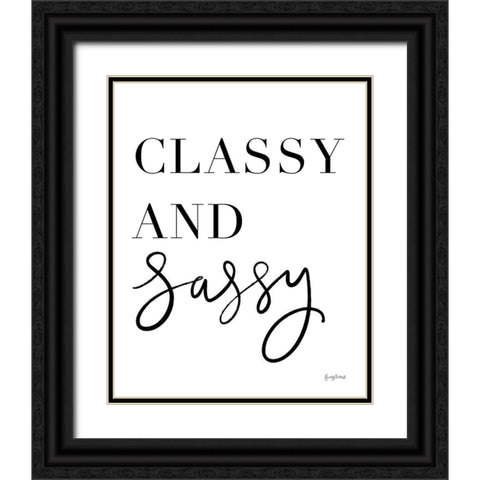 Simple Words X Black Ornate Wood Framed Art Print with Double Matting by Thorns, Becky