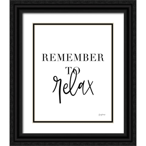 Simple Words XI Black Ornate Wood Framed Art Print with Double Matting by Thorns, Becky
