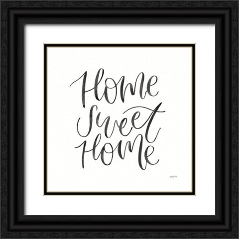 Home Sweet Home I BW Black Ornate Wood Framed Art Print with Double Matting by Jackson, Jenaya