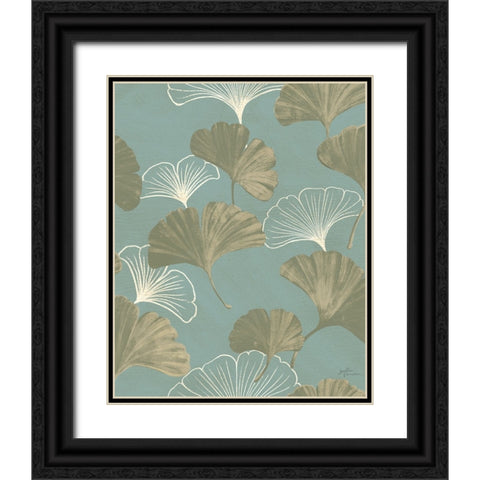 Winged Study Pattern IXD Black Ornate Wood Framed Art Print with Double Matting by Penner, Janelle