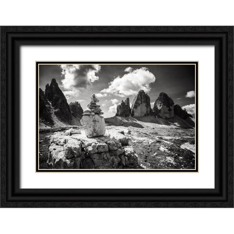 Dolomiti II Black Ornate Wood Framed Art Print with Double Matting by Aledanda
