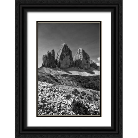 Dolomiti IV Black Ornate Wood Framed Art Print with Double Matting by Aledanda