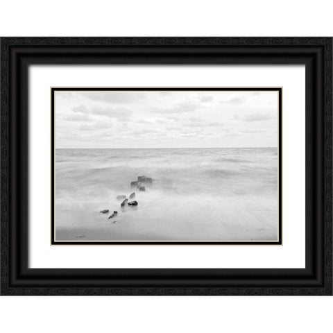 Ends and Beginnings Black Ornate Wood Framed Art Print with Double Matting by Aledanda