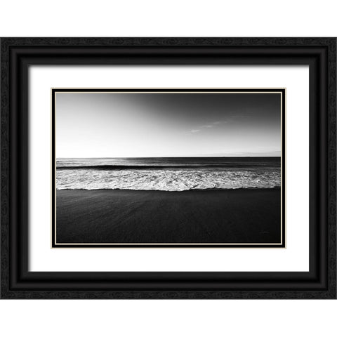 Seafoam Edge Black Ornate Wood Framed Art Print with Double Matting by Aledanda